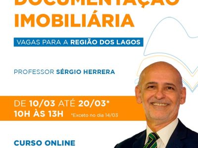 REG.DOS LAGOS – Curso Reg. de Documentação Imobiliária